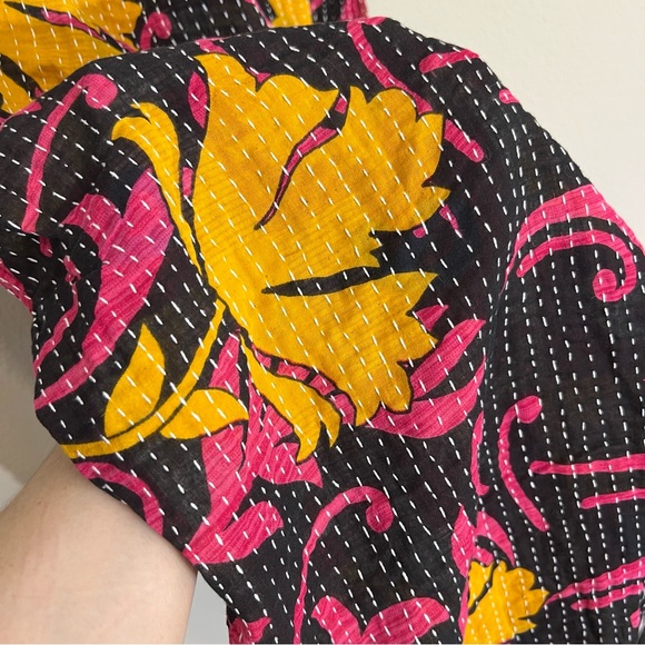 Kantha Bae quilted cotton mixed print Jagger jogger pants boho eclectic festival - Picture 5 of 10